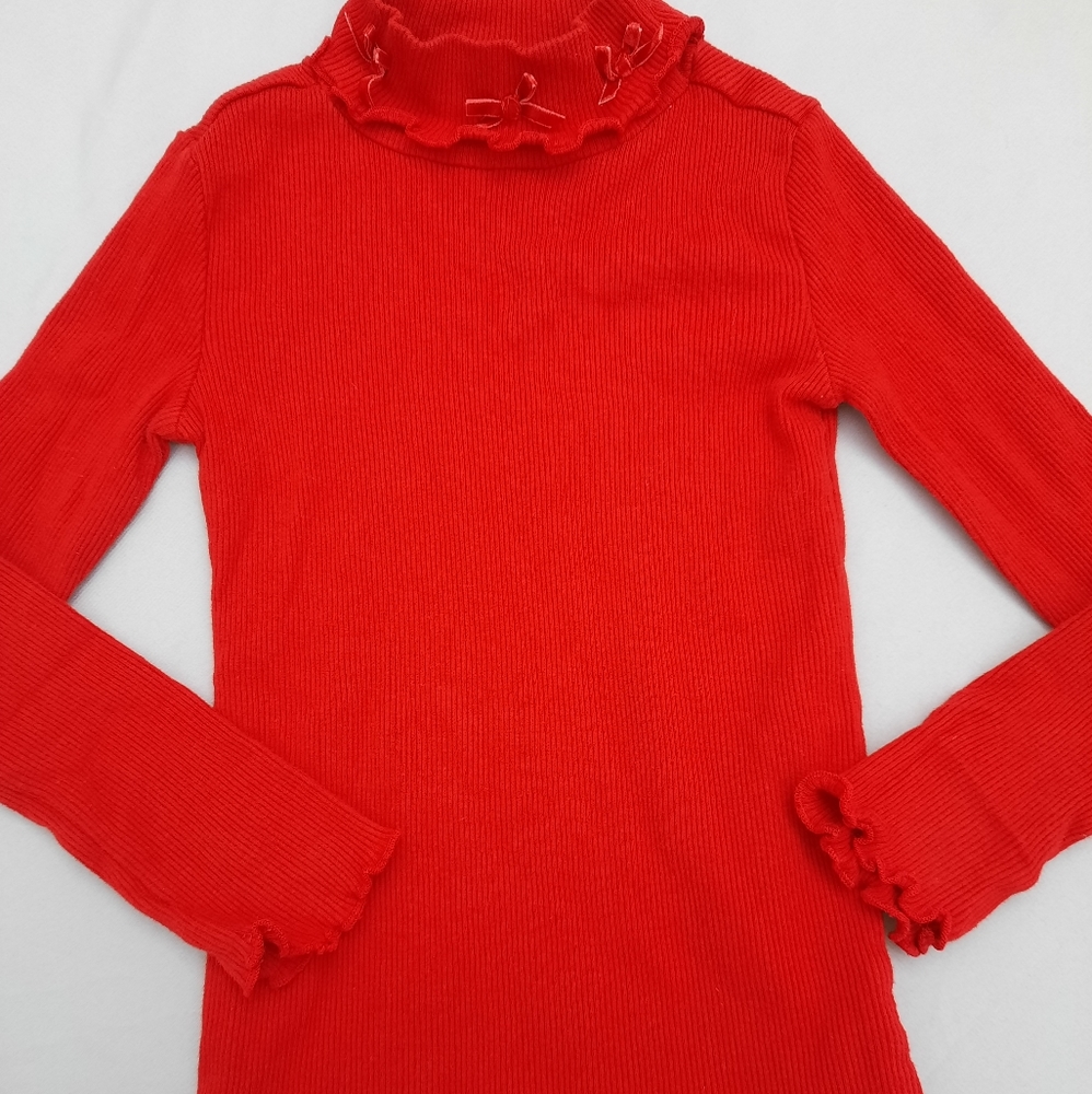 Girls Red Turtleneck